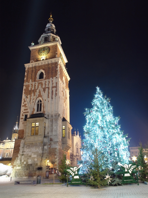 Christmas tree in old Krakow